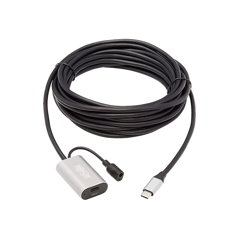 Tripp Lite 16.4' USB C Cable, Gray/Black (U330-05M-C2C) image 1