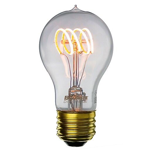 Bulbrite LED A19 4W Dimmable Nostalgic 2200K Antique Amber, Light Bulb