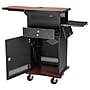 Oklahoma Sound 4-Shelf Wood/Steel Wizard Presentation Cart, Cherry (WZD)~#|#~sp121246345_sc7