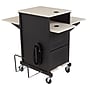 Oklahoma Sound PRC Series 3-Shelf Metal Mobile Presentation Cart with Lockable Wheels, Black (PRC450)~#|#~sp121246361_sc7