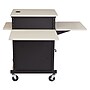 Oklahoma Sound PRC Series 3-Shelf Metal Mobile Presentation Cart with Lockable Wheels, Black (PRC450)~#|#~sp121246364_sc7