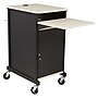 Oklahoma Sound PRC Series 3-Shelf Metal Mobile Presentation Cart with Lockable Wheels, Black (PRC400)~#|#~sp121246375_sc7