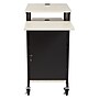 Oklahoma Sound PRC Series 3-Shelf Metal Mobile Presentation Cart with Lockable Wheels, Black (PRC400)~#|#~sp121246378_sc7