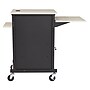 Oklahoma Sound PRC Series 3-Shelf Metal Mobile Presentation Cart with Lockable Wheels, Black (PRC400)~#|#~sp121246379_sc7