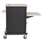 Oklahoma Sound PRC Series 3-Shelf Metal Mobile Presentation Cart with Lockable Wheels, Black (PRC400)~#|#~sp121246380_sc7