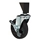 Oklahoma Sound PRC Series 3-Shelf Metal Mobile Presentation Cart with Lockable Wheels, Black (PRC400)~#|#~sp121246382_sc7
