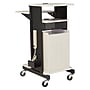 Oklahoma Sound PRC Series 3-Shelf Metal Mobile Presentation Cart with Lockable Wheels, Black (PRC250)~#|#~sp121246388_sc7