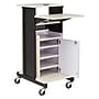 Oklahoma Sound PRC Series 3-Shelf Metal Mobile Presentation Cart with Lockable Wheels, Black (PRC250)~#|#~sp121246389_sc7