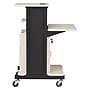 Oklahoma Sound PRC Series 3-Shelf Metal Mobile Presentation Cart with Lockable Wheels, Black (PRC250)~#|#~sp121246394_sc7