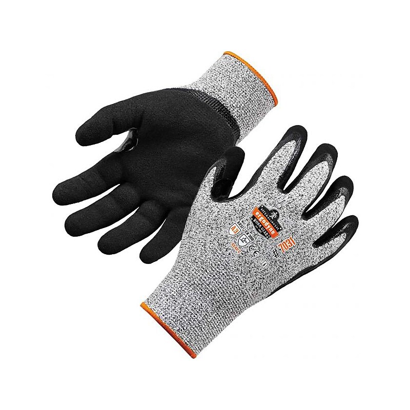 Ergodyne ProFlex 7031 Nitrile Coated Cut-Resistant Gloves, ANSI A3, Gray, XXL, 12 Pairs (17986) image 1
