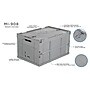 Mount-It! Folding Plastic Storage Crate, 65L Liter Capacity~#|#~sp12138760_sc7