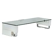 Mount-It! Glass Computer Monitor Stand Desktop Riser With 3 USB Ports (MI-7265)