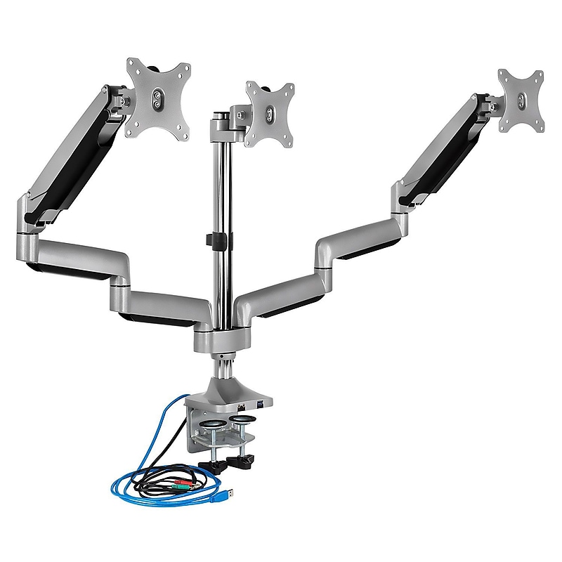 Mount-It! Height Adjustable Triple Monitor Mount Arms, for 24" to 32" Displays (MI-2753) image 1