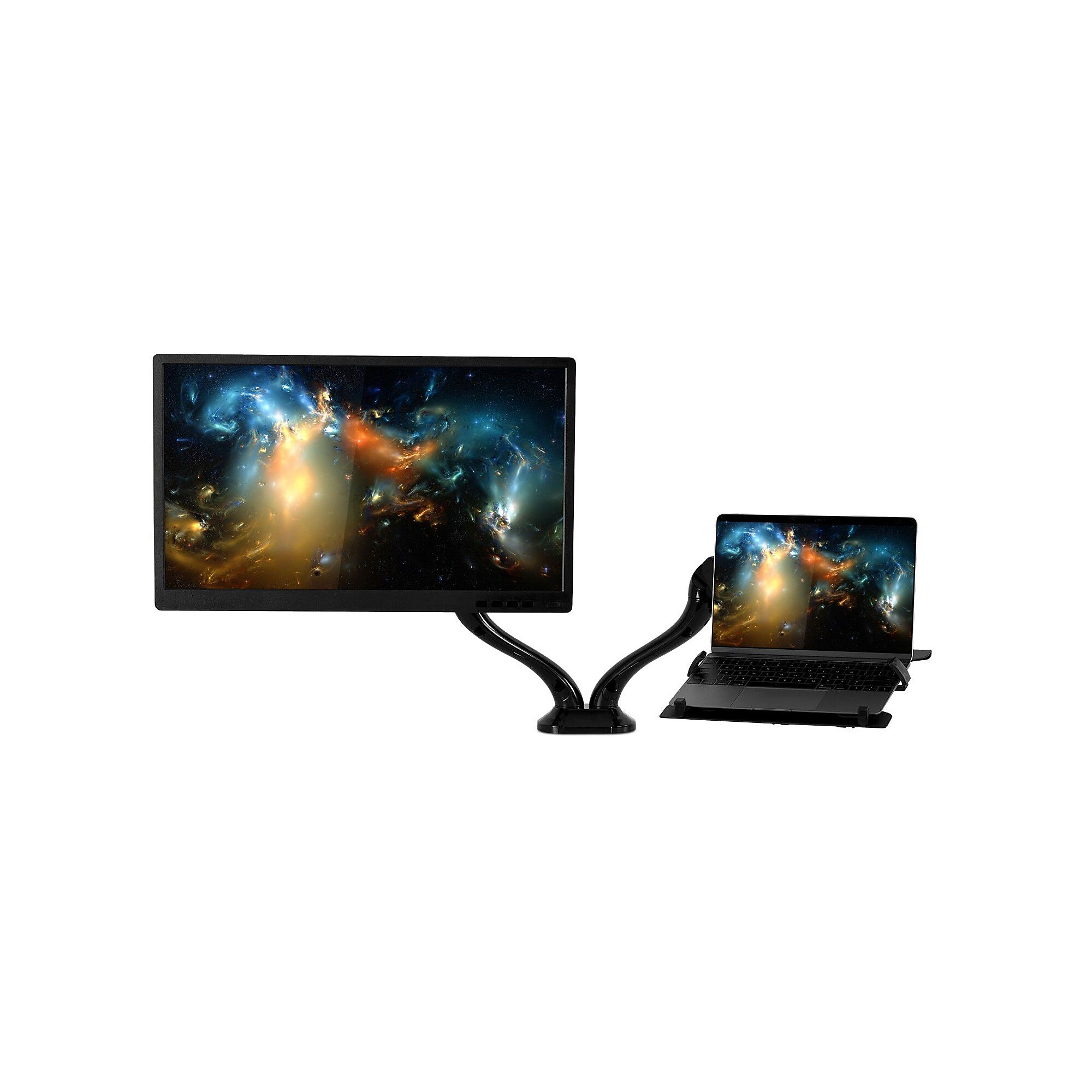 Mount-It! Adjustable Monitor Mount, Up to 27″ Monitor, Black (MI-6352LTMN) Sansujyuku sansujyuku.com