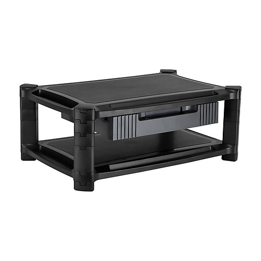 MountIt! Printer Stand Monitor Riser With Drawer,Two Shelves 19 x 13