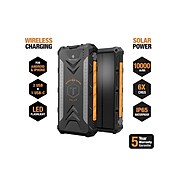 ToughTested ROC USB Wireless Charger for Most Smartphones, 10000mAh, Black/Orange (TT-PBW-10C)