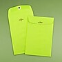 JAM Paper® 6 x 9 Open End Catalog Colored Envelopes with Clasp Closure, Ultra Lime Green, 25/Pack (V0128133F)~#|#~sp121511692_sc7