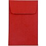 JAM Paper® #1 Coin Business Colored Envelopes, 2.25 x 3.5, Red Recycled, 100/Pack (356730632F)~#|#~sp121511697_sc7