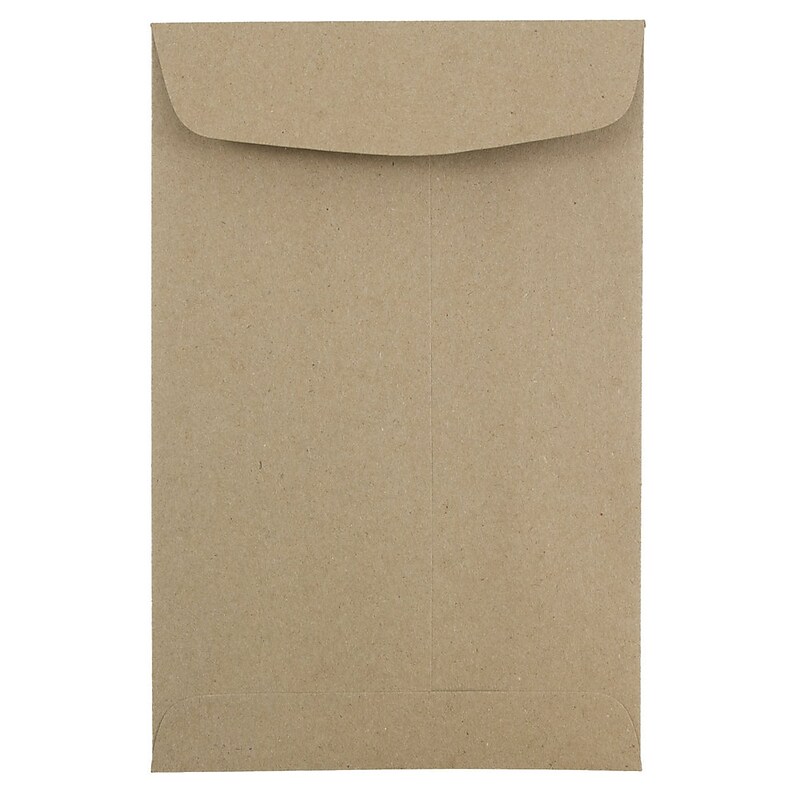JAM Paper 6 x 9 Open End Kraft Catalog Envelopes, Brown Kraft Paper Bag, 50/Pack (51286524i) image 1