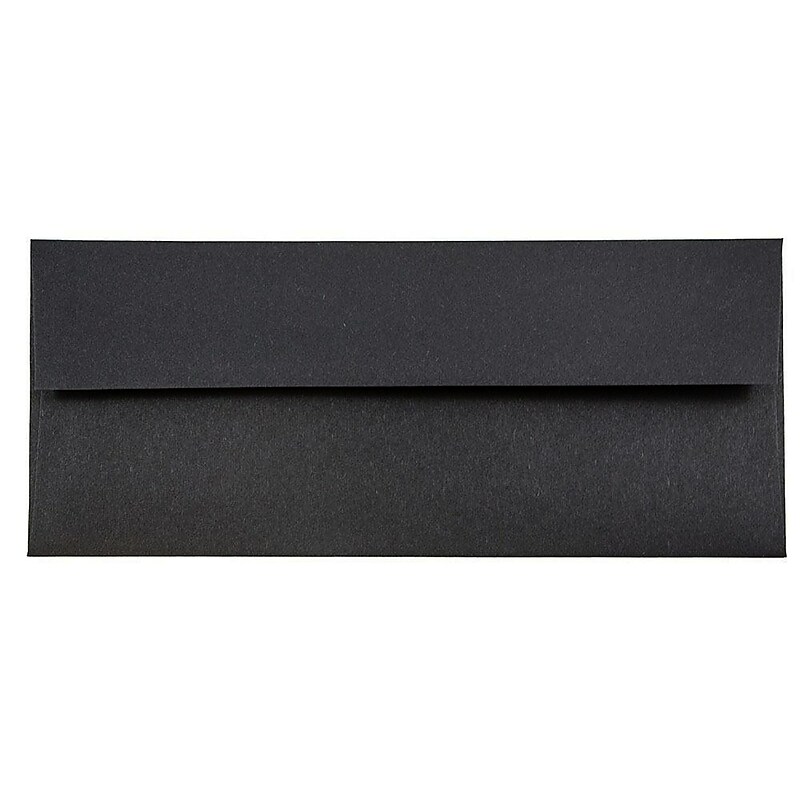 JAM Paper #10 Business Envelope, 4 1/8" x 9 1/2", Black, 25/Pack (900921796) image 1