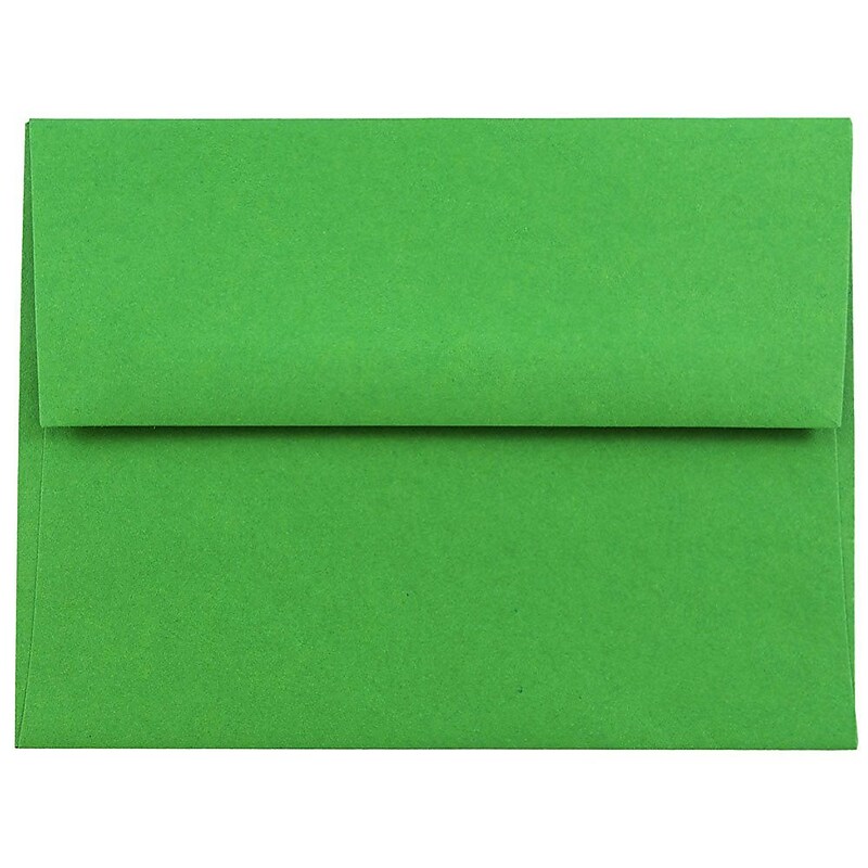 JAM Paper A2 Colored Invitation Envelopes, 4.375 x 5.75, Green Recycled, Bulk 1000/Carton (15843B) image 1