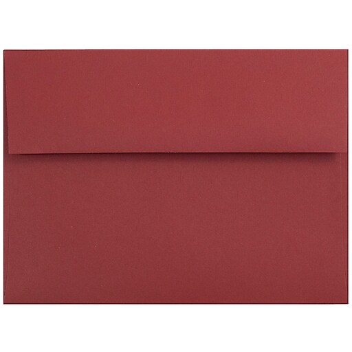 JAM Paper A7 Invitation Envelopes, 5.25 x 7.25, Dark Red, 25/Pack (31511307) Staples