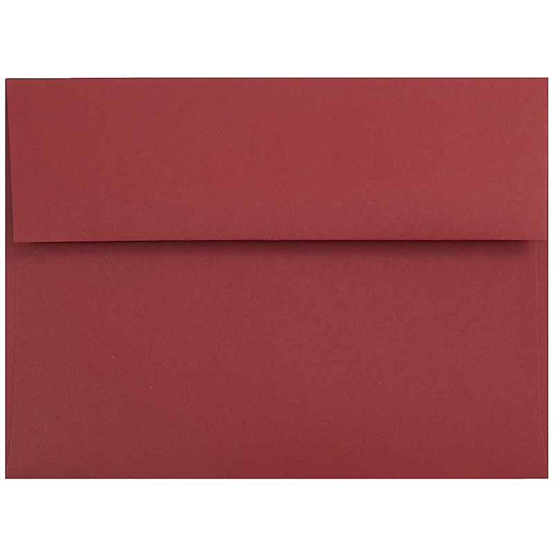 JAM Paper A7 Invitation Envelopes, 5.25 x 7.25, Dark Red, 50/Pack (31511307I) image 1