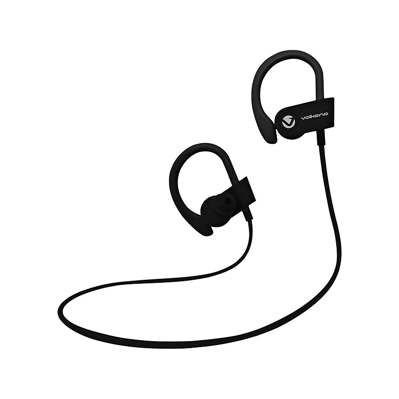 Volkano Race Series Wireless Bluetooth Stereo Earphones, Black (VK-1008-BK) image 1
