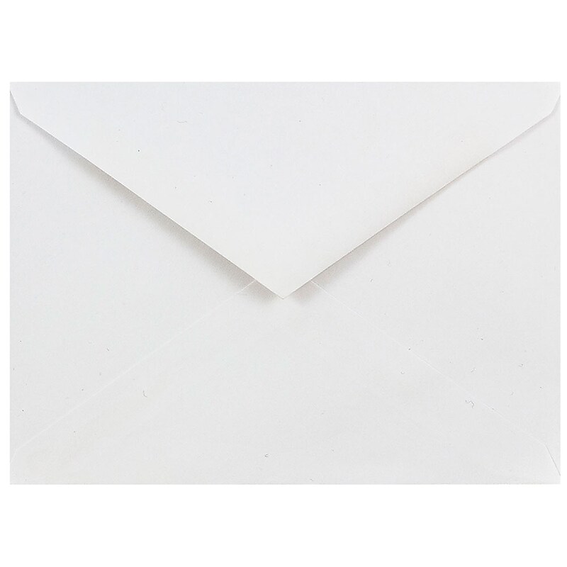 JAM Paper A6 Invitation Envelopes with V-Flap, 4.75 x 6.5, White, 25/Pack (J0567) image 1