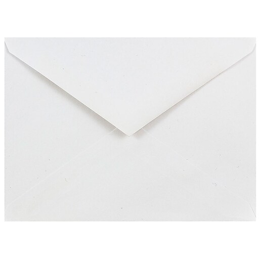 JAM Paper® A6 Invitation Envelopes with VFlap, 4.75 x 6.5, White, Bulk