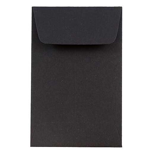 JAM Paper 1 Coin Business Envelopes, 2.25 x 3.5, Black, 25/Pack (352527801) Staples