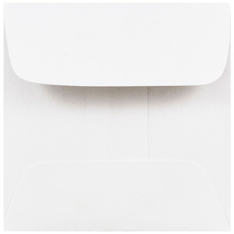 JAM Paper 2.375 x 2.375 Mini Square Envelopes, White, 50/Pack (203642I) image 1
