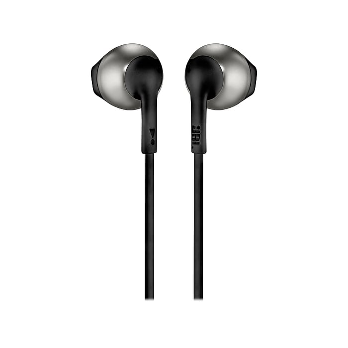JBL TUNE 205 Stereo Earbud Headphones, Black (JBLT205BLKAM) | Staples