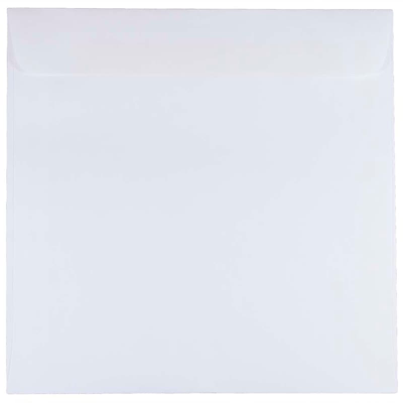 JAM Paper 8.5 x 8.5 Square Invitation Envelopes, White, 50/Pack (4231I) image 1