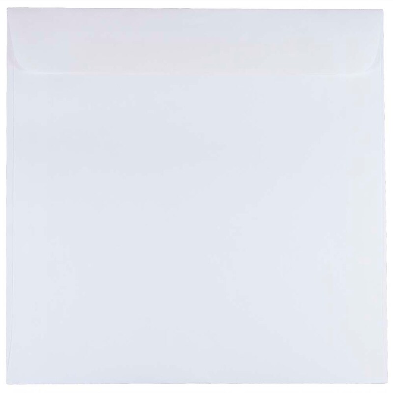 JAM Paper 8.5 x 8.5 Square Invitation Envelopes, White, Bulk 250/Box (4231H) image 1