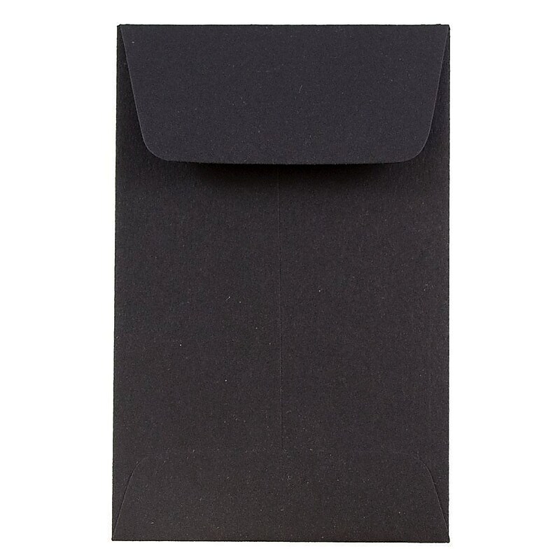 JAM Paper #1 Coin Business Envelopes, 2.25 x 3.5, Black, Bulk 1000/Carton (352527801C) image 1