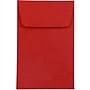 JAM Paper #1 Coin Business Colored Envelopes, 2.25 x 3.5, Red Recycled, 25/Pack (356730632)~#|#~sp121512416_sc7