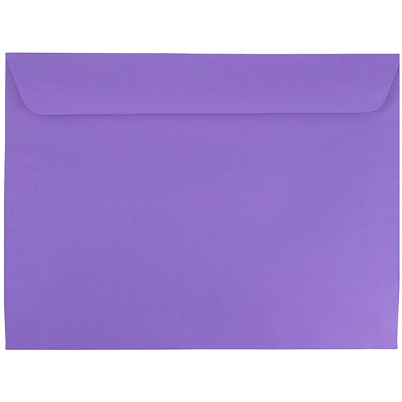 JAM Paper 9 x 12 Booklet Colored Envelopes, Violet Purple Recycled, 25/Pack (1531752) image 1