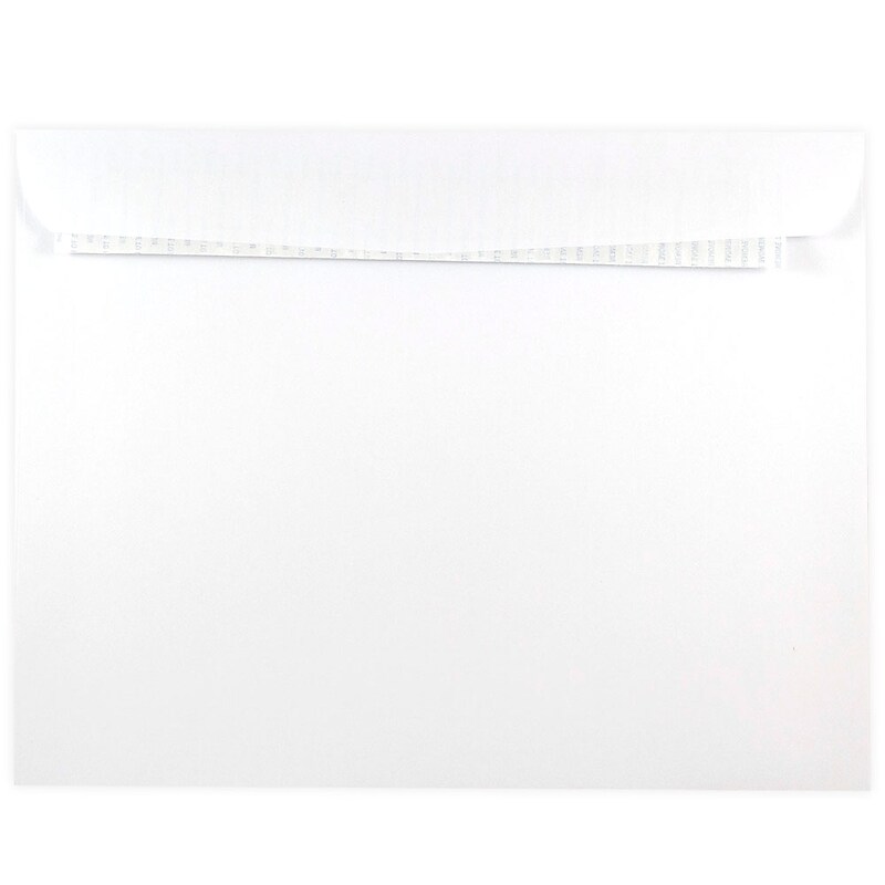JAM Paper Peel & Seal Booklet Envelope, 9" x 12", White, 50/Pack (356828785I) image 1