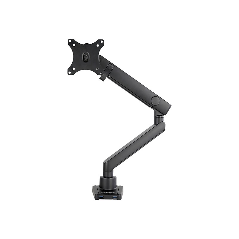 StarTech.com Desk Mount Monitor Arm, Slim Full Motion Adjustable Single VESA up to 17.6lbs (8kg) Display, Up 35", Black image 1