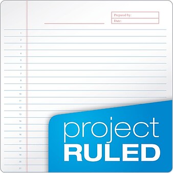 TOPS Docket Gold Notepad, 8.5" x 11.75", Project Ruled, Maroon, 70 Sheets/Pad (63753)