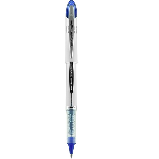 uniball Vision Elite Rollerball Pen, Bold Point, Blue Ink (69024) at