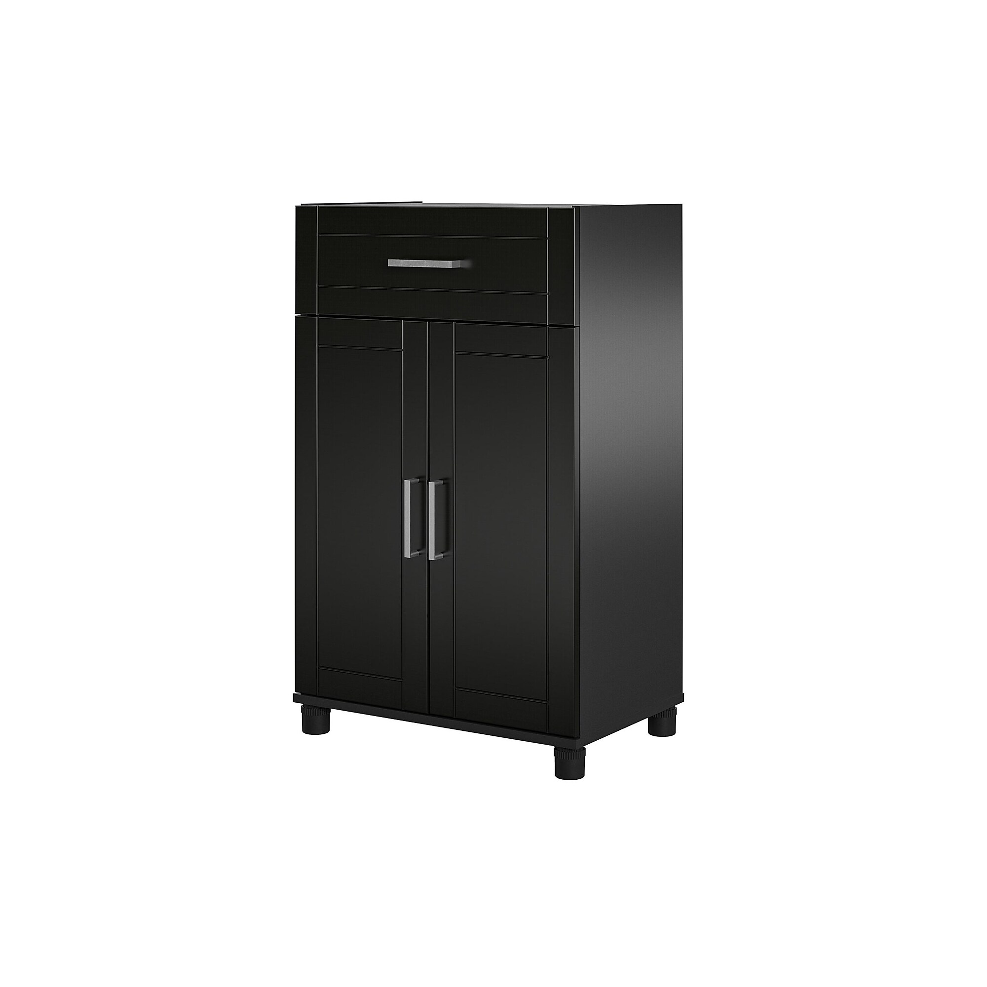 Ameriwood Callahan 39.25″ Storage Cabinet with 2 Shelves, Black (6421414COM) Sansujyuku sansujyuku.com