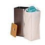 Household Essentials Square Metal Laundry Hamper With Wood Lid, Stainless Steel (7080-1)~#|#~sp12159930_sc7