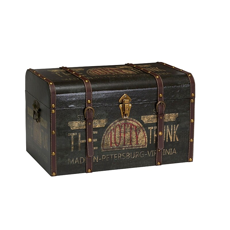 Household Essentials Large Vintage Totty Decorative Home Storage Trunk (9243-1) image 1
