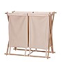 Household Essentials Collapsible 2-Section Laundry Sorter with Lid, Canvas, Beige (6786-1)~#|#~sp12160147_sc7