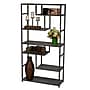 Household Essentials 65"H 6-Shelf Bookcase, Slate Faux Concrete (8090-1)~#|#~sp12160626_sc7