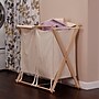Household Essentials Collapsible 2-Section Laundry Sorter with Lid, Canvas, Beige (6786-1)~#|#~sp12160676_sc7