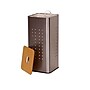 Household Essentials Square Metal Laundry Hamper With Wood Lid, Stainless Steel (7080-1)~#|#~sp12161048_sc7