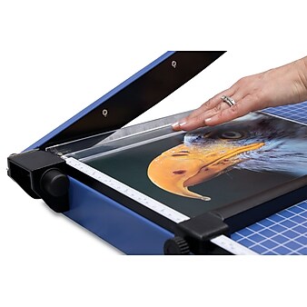 United 15.4" Office-Grade Guillotine Paper Trimmer, 15 Sheet Capacity, Blue (T15)